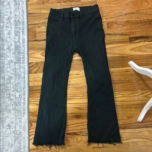 DL 1969 Dark Green Frayed Hem Jeans